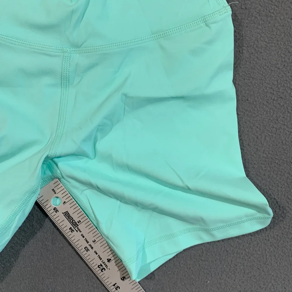 ESoft Women's Aruba Blue Biker Shorts‎ High Waist Nylon Lycra XS